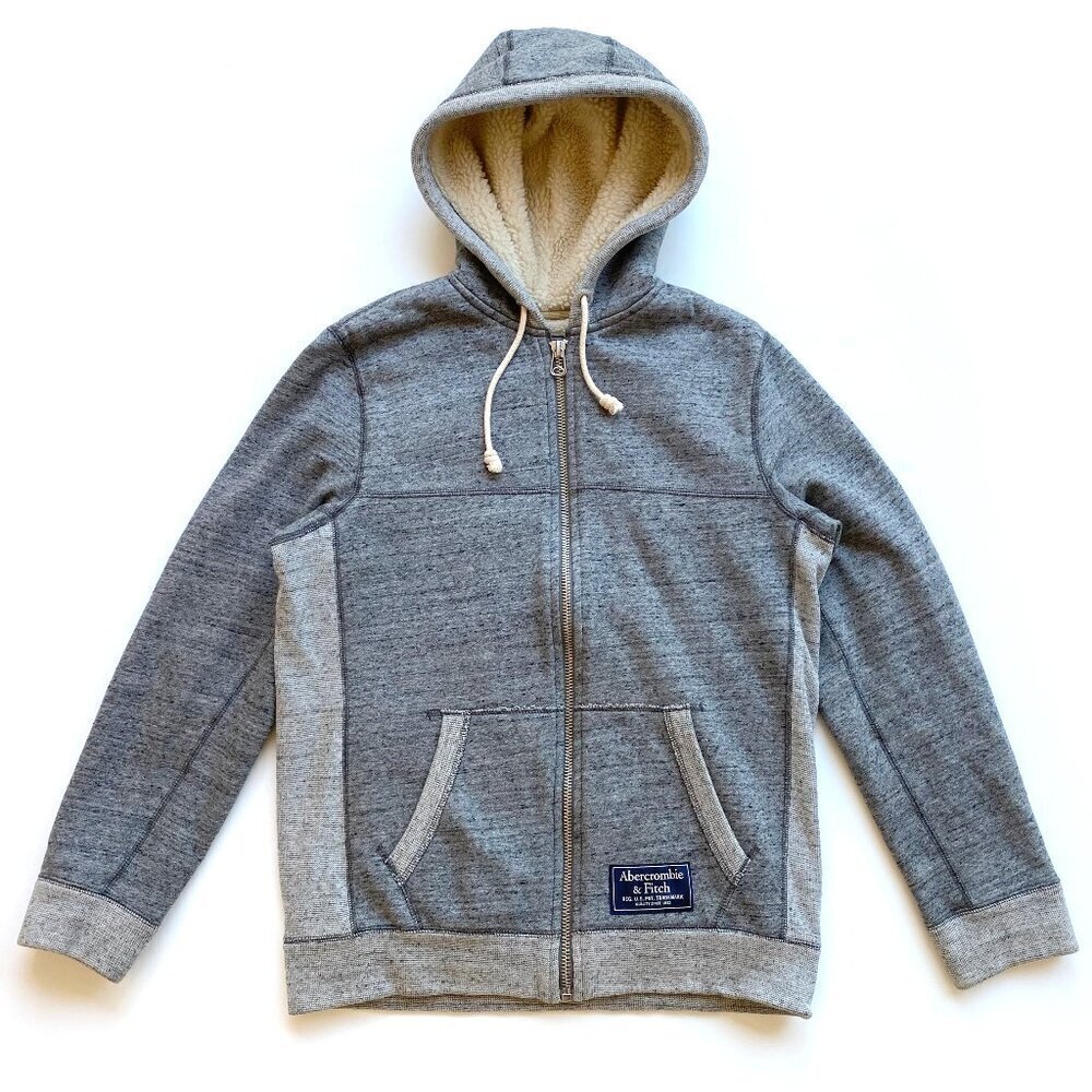 Abercrombie & Fitch Heavyweight Sherpa Lined Zip Hoodie M